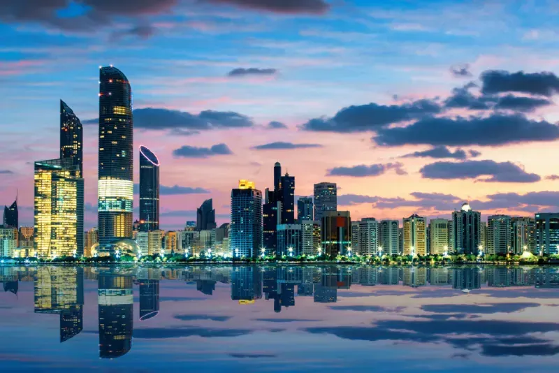 Abu Dhabi Cityscape at Sunset